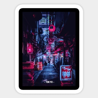 Tokyo Street Neon Synthwave Sticker